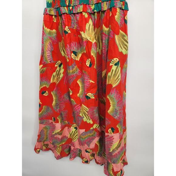 NWT Farm Rio x Anthropologie Smocked Cover-Up Midi Dress Size S #NC414 - Picture 5 of 10